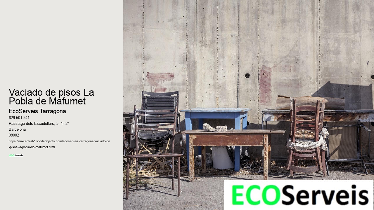 Vaciado de pisos La Pobla de Mafumet