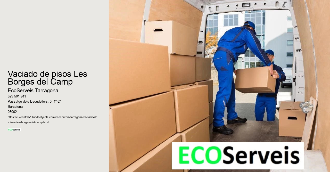 Vaciado de pisos Les Borges del Camp