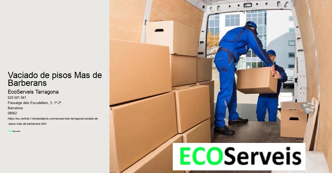 Vaciado de pisos Mas de Barberans