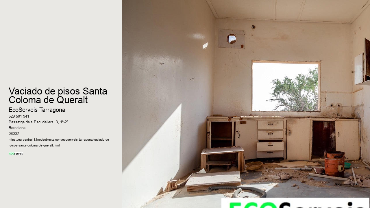 Vaciado de pisos Santa Coloma de Queralt
