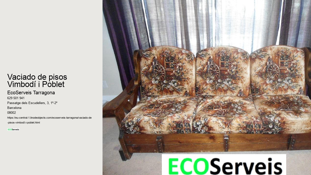 Vaciado de pisos Vimbodí i Poblet