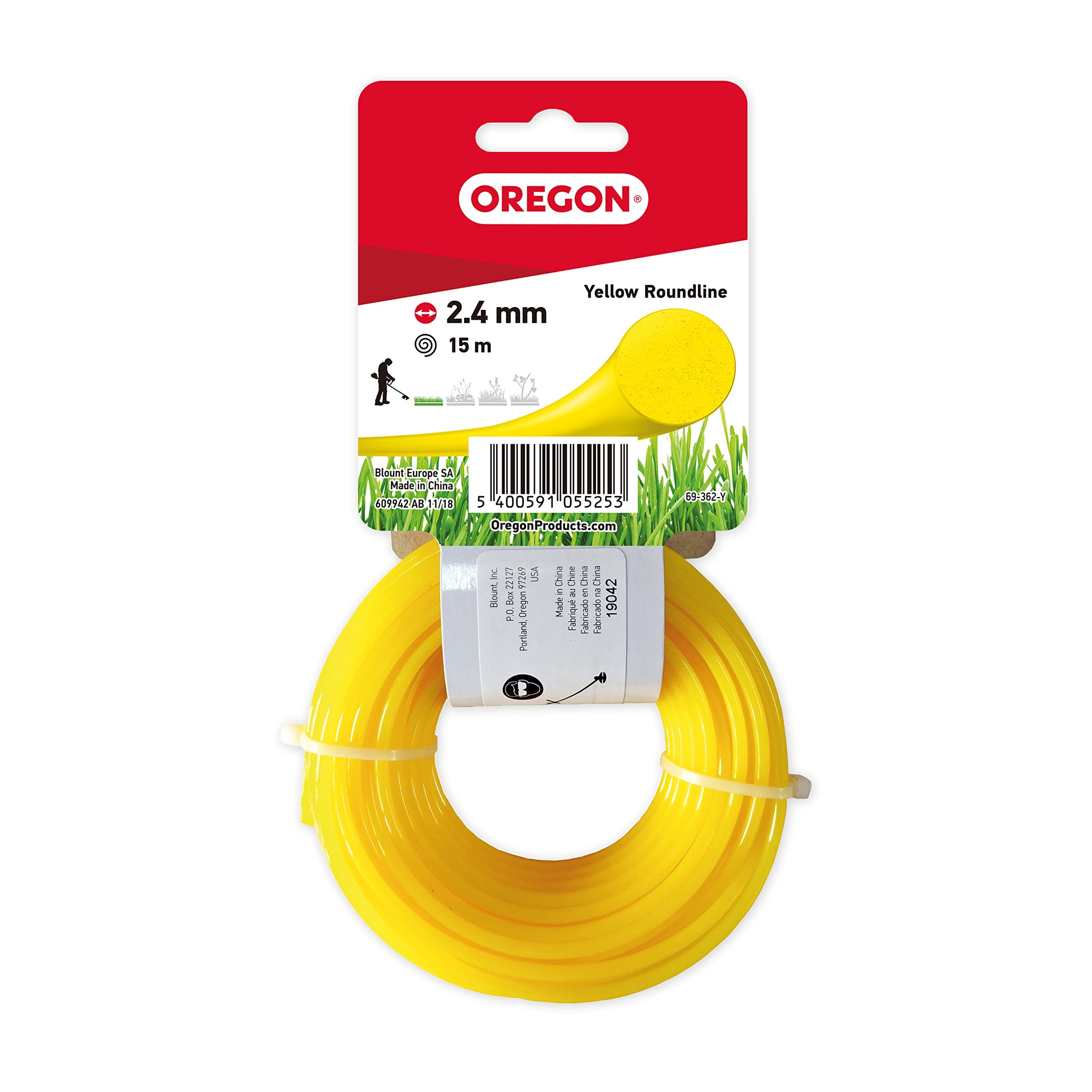 HILO AMARILLO 2,4MM X 15M OREGON