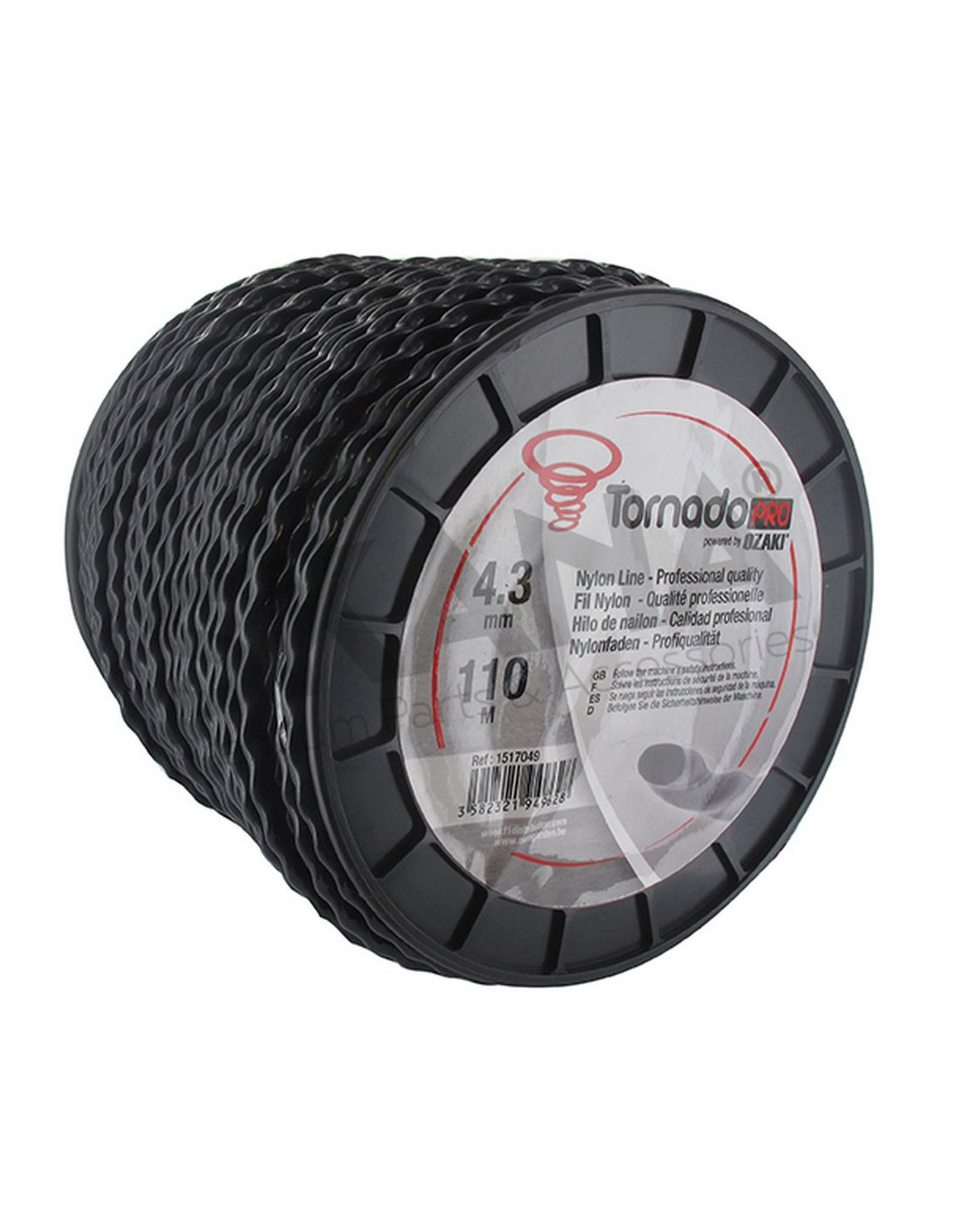 NYLON 4,30 MM BOBINA 110 M OZAKI TORNADO PRO TRENZADO EUREKA