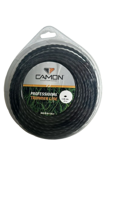 NYLON 25 MTS 3,9 MM TRENZADO NEGRO ANTIRUIDO CAMON 