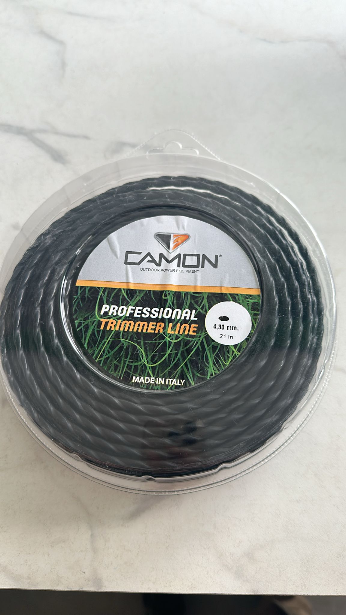 NYLON 4,3 MM 21 MTS TRENZADO NEGRO CAMON 