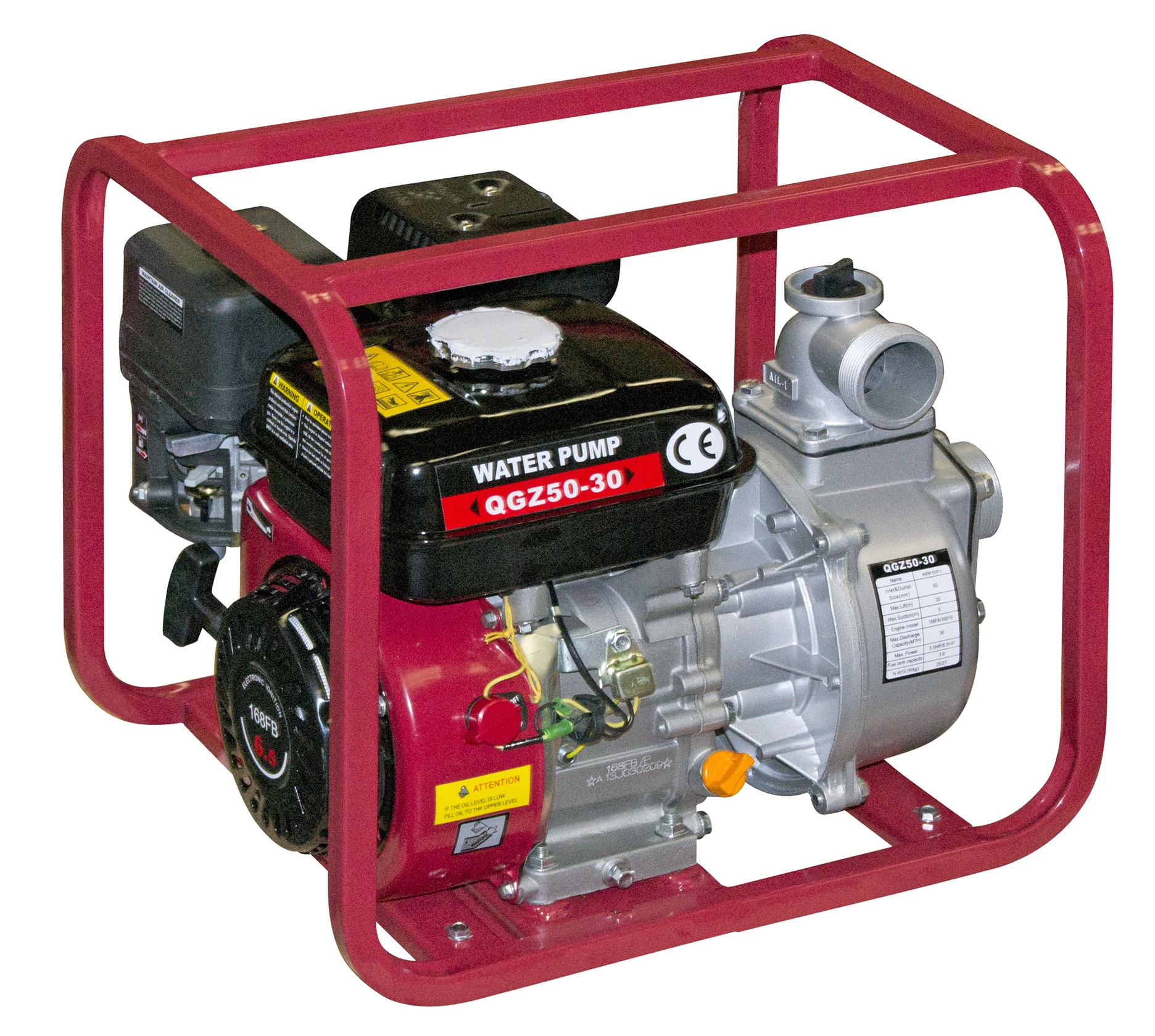 MOTOBOMBA QGZ50-30 CAMON (6,5 HP) 168 FB/P