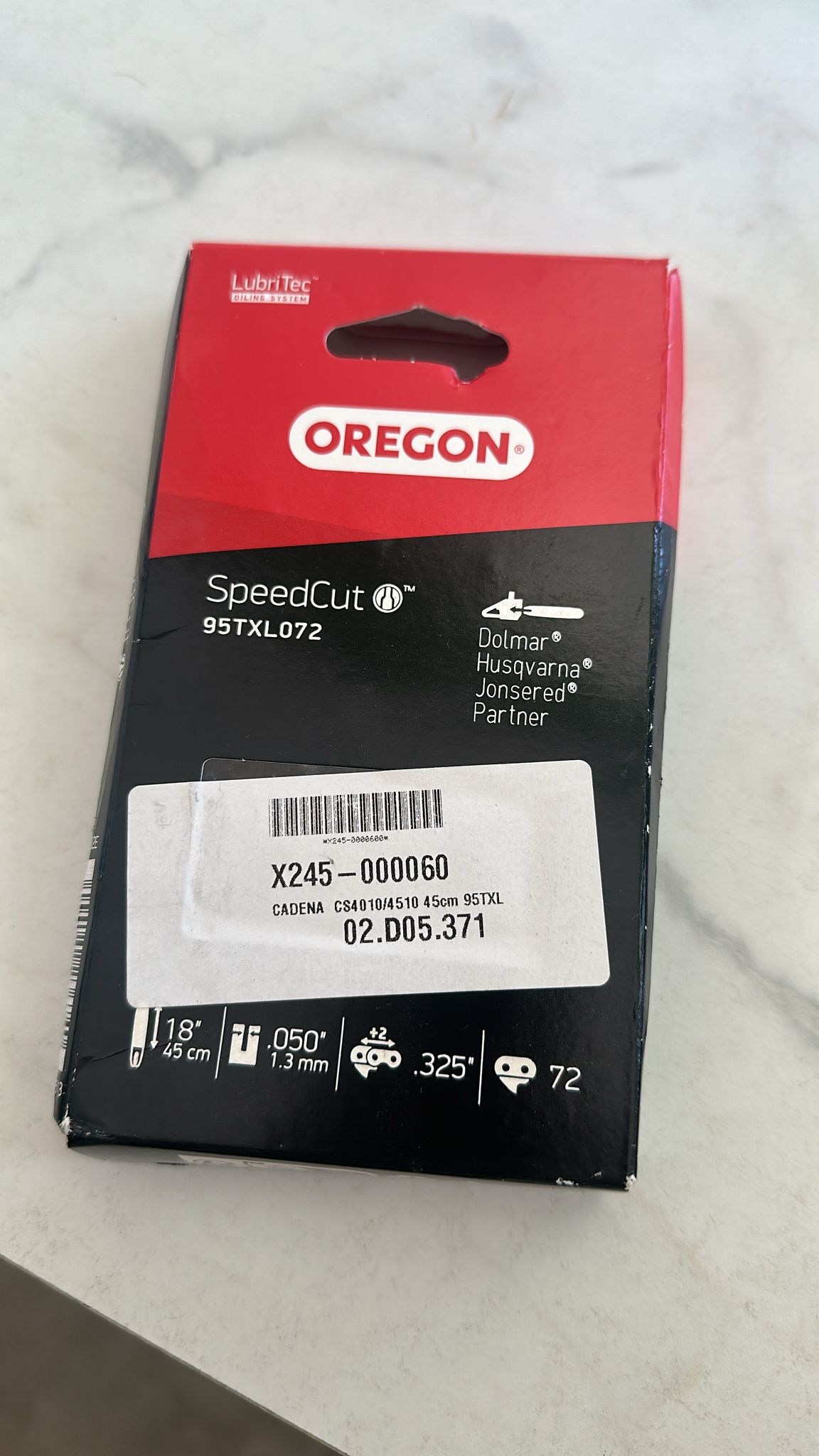 CADENA .325" .050" (1,3MM) 72E (CS4010/451)- 45cm OREGON