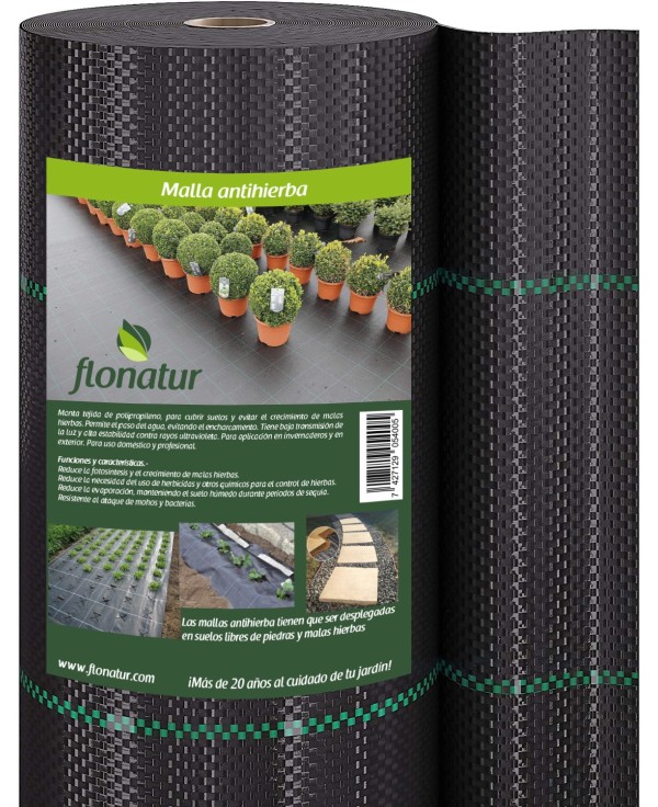 MALLA ANTIHIERBA 130 GR (NEGRO 2x100 m)
