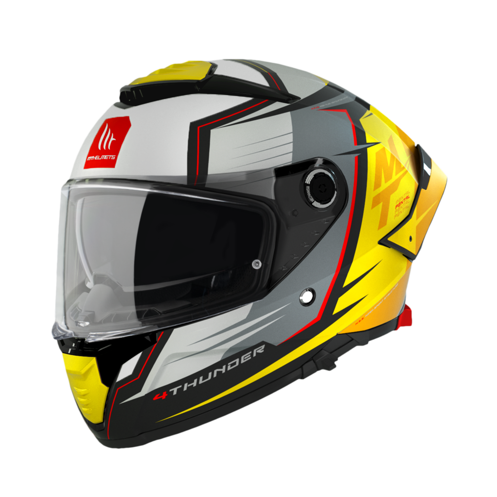 CASCO THUNDER 4 PENTAL B3 AMARILLO MATE