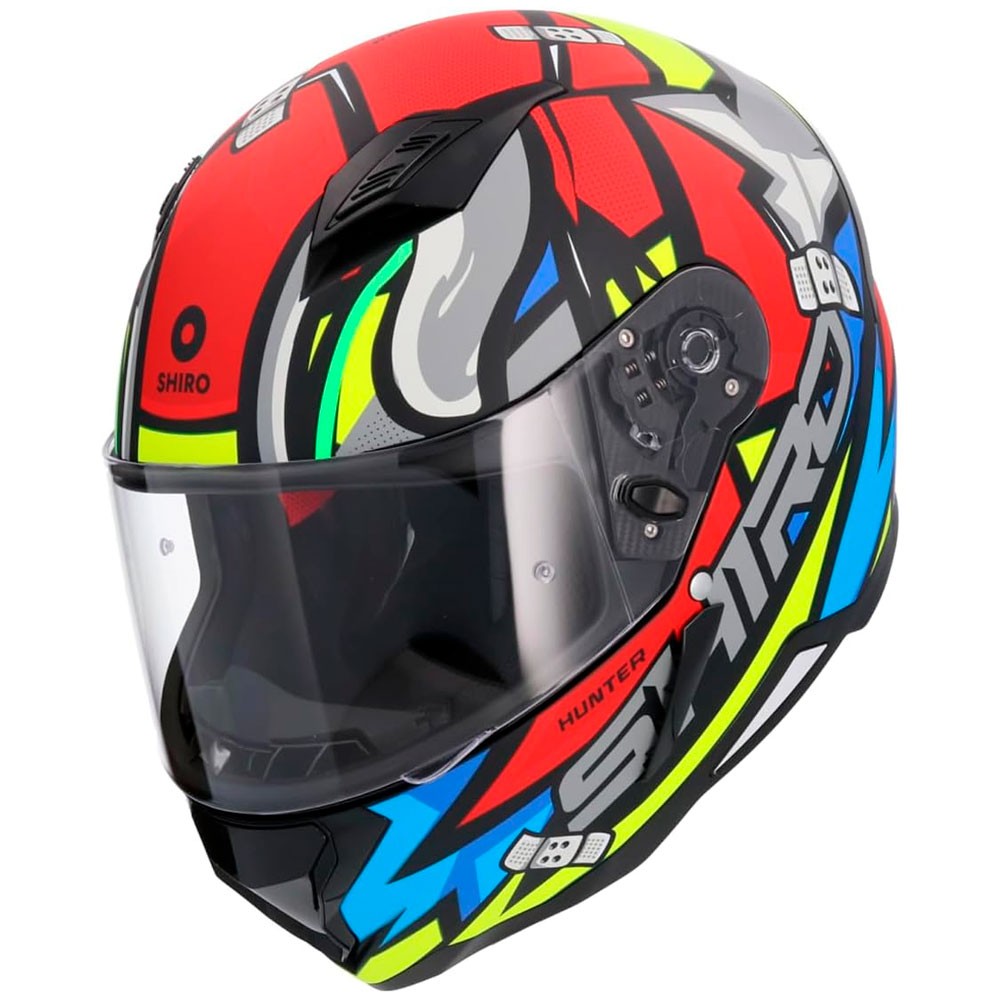 SHIRO CASCO (WEB) SH-890 HUNTER RACOOM MATT RED (XS)
