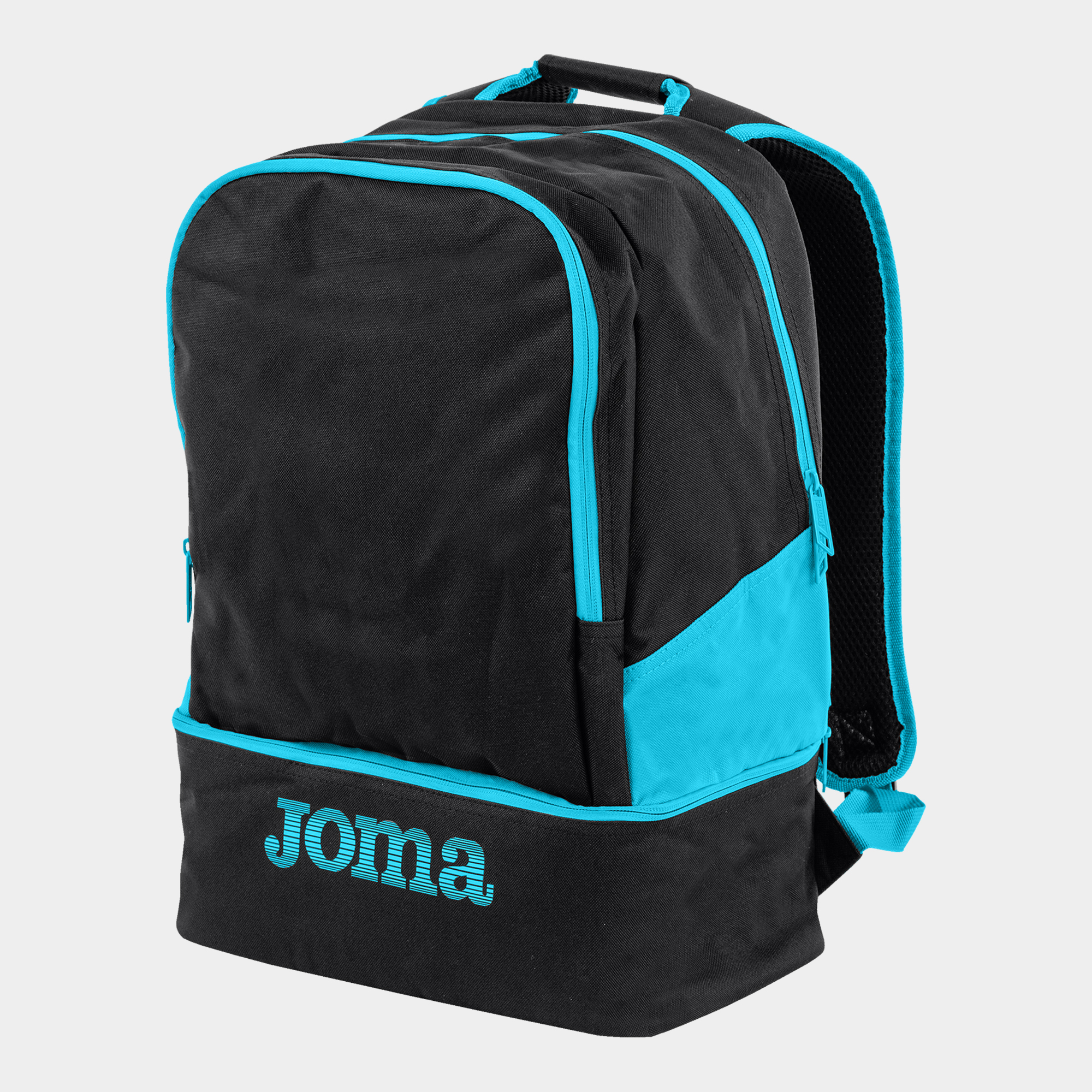 MOCHILA JOMA ESTADIO III NEGRO-TURQUESA