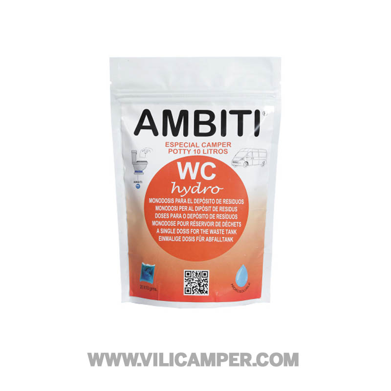 Ambiti Hydro Camper Pack 20 unid. 10 gr. Monodosis Negras para 10-12 litros