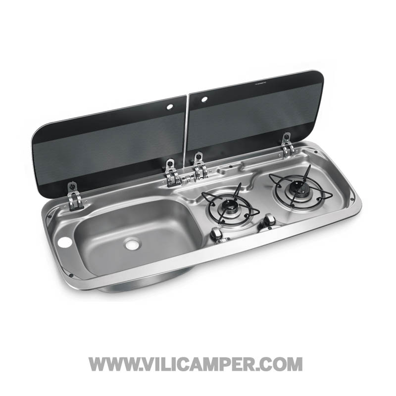 Cocina fregadero combinado Dometic HSG2370L - Fregadero Izquierda (Curvado)