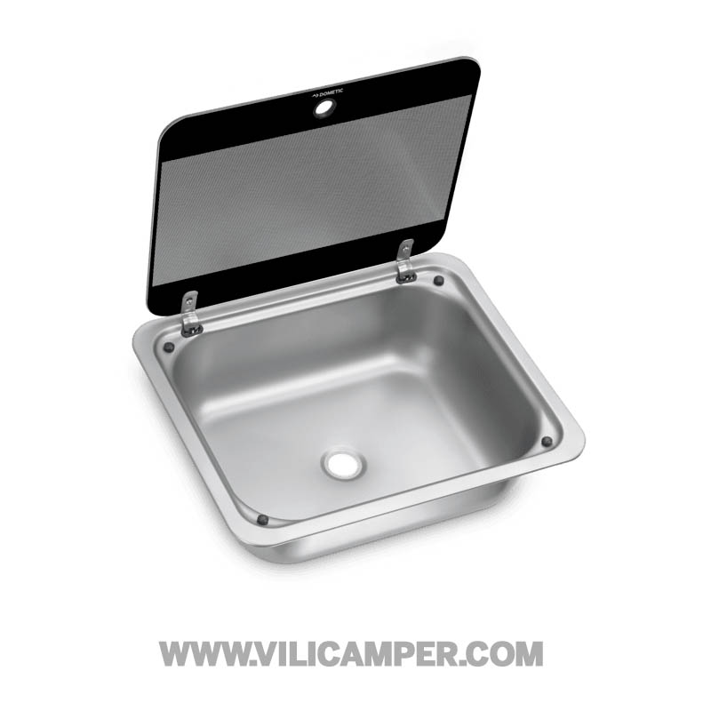 Fregadero con tapa de cristal Dometic SNG 4133 (Sin agujero grifo)