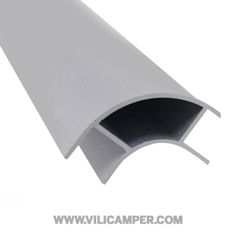 Perfil aluminio 2,2 m 2 caras 16 mm