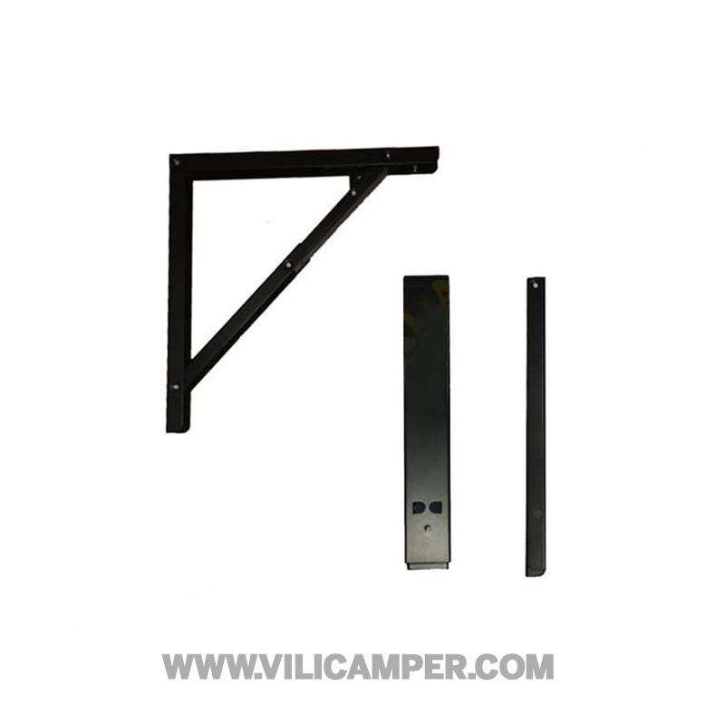 Escuadra plegable para mesa extendida 230 mm (Negro)