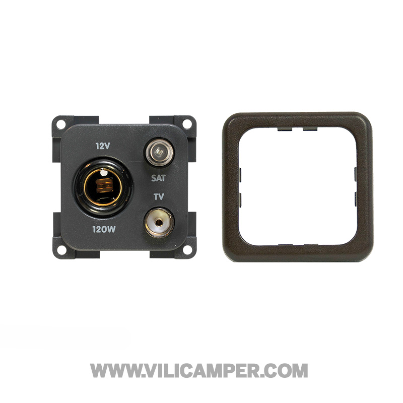 Toma 12V + Antena TV y SAT - CBE