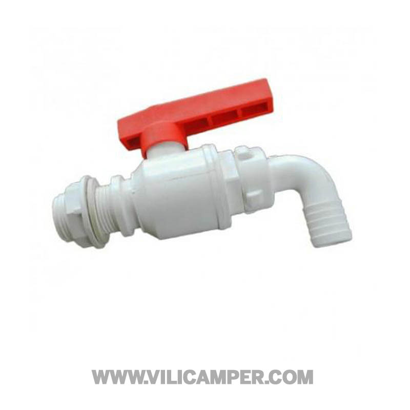 Llave de vaciado aguas sucias - salida acodada 30mm