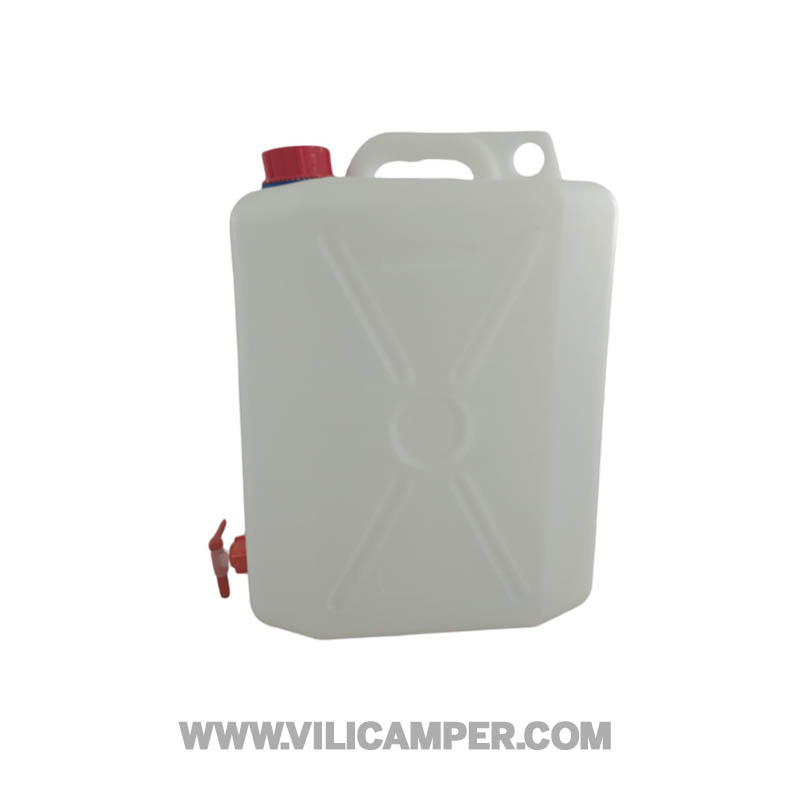 Bidón 20 Litros con grifo (Largo 33 X Ancho 18,5 X Alto 45,5 cm)