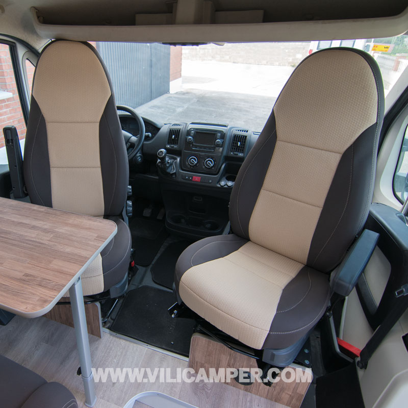 Fundas Delantera Ducato/Boxer/Jumper - Color Marrón y Beige