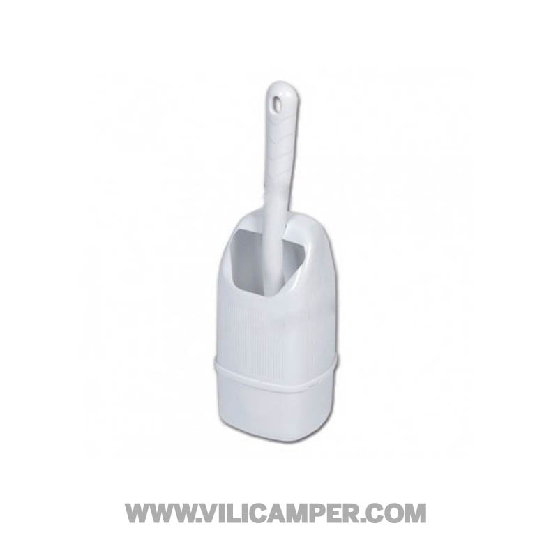 Escobilla WC con recipiente de plástico