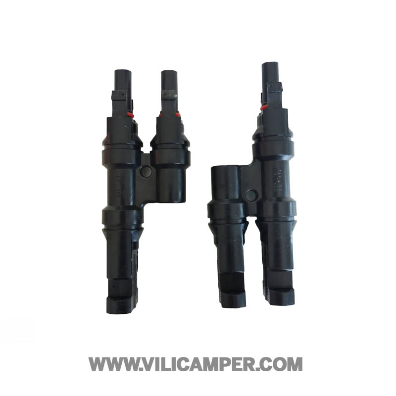 Conector MC4 Doble para cable de 6mm2 (Hembra + Macho)