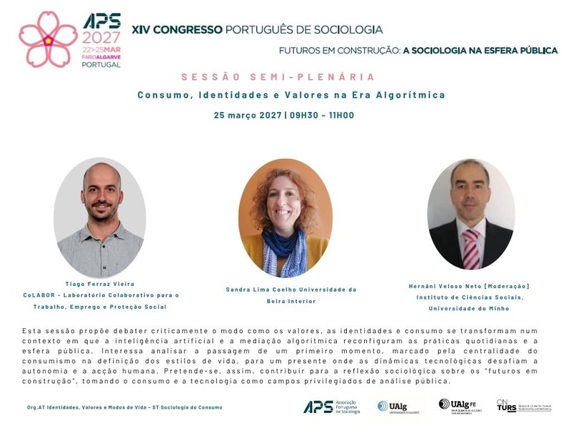 APS2027 - Semi-plenaria Consumo, Identidades e Valores na Era Algoritmica