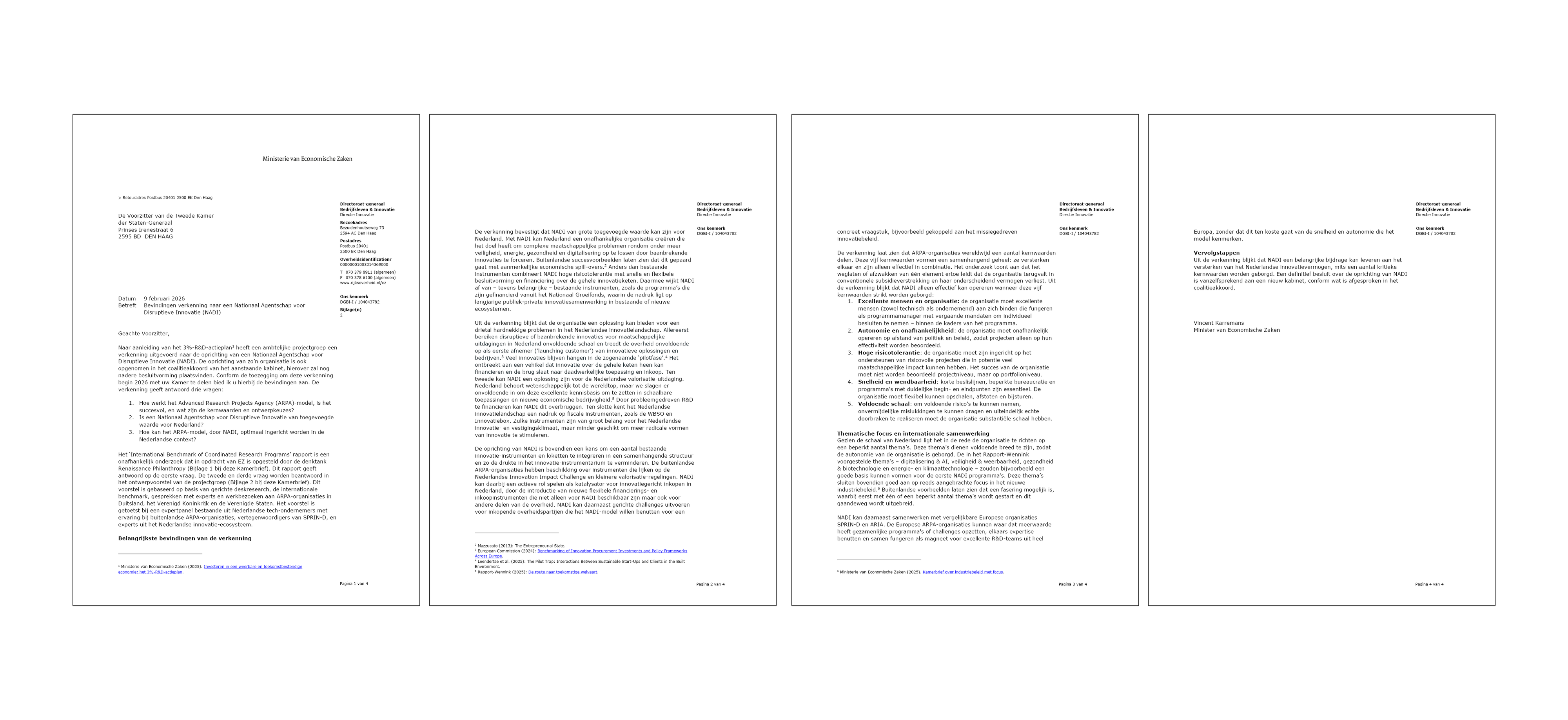 Research Featured in Dutch Parliamentary Report (Kamerbrief HERO)