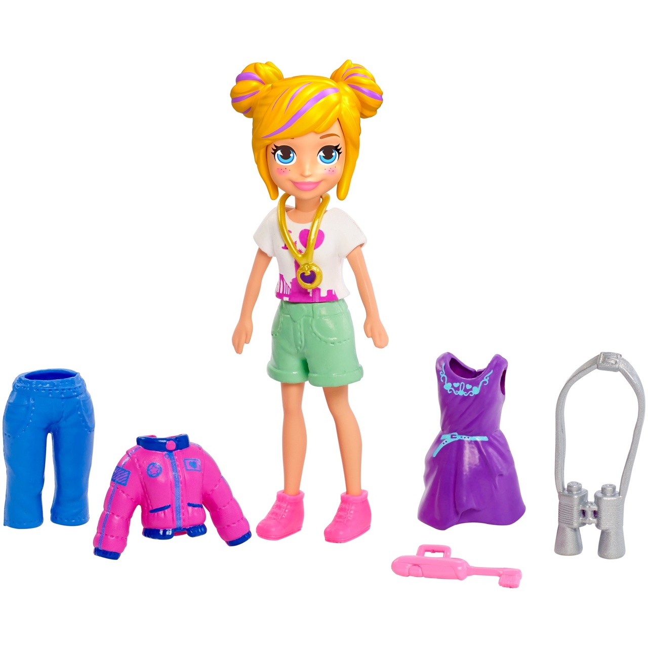 Polly Pocket ve Moda Aksesuarları Seti Polly Bebek GDM02 Polly Pocket ve Moda Aksesuarları Seti Polly Bebek GDM02