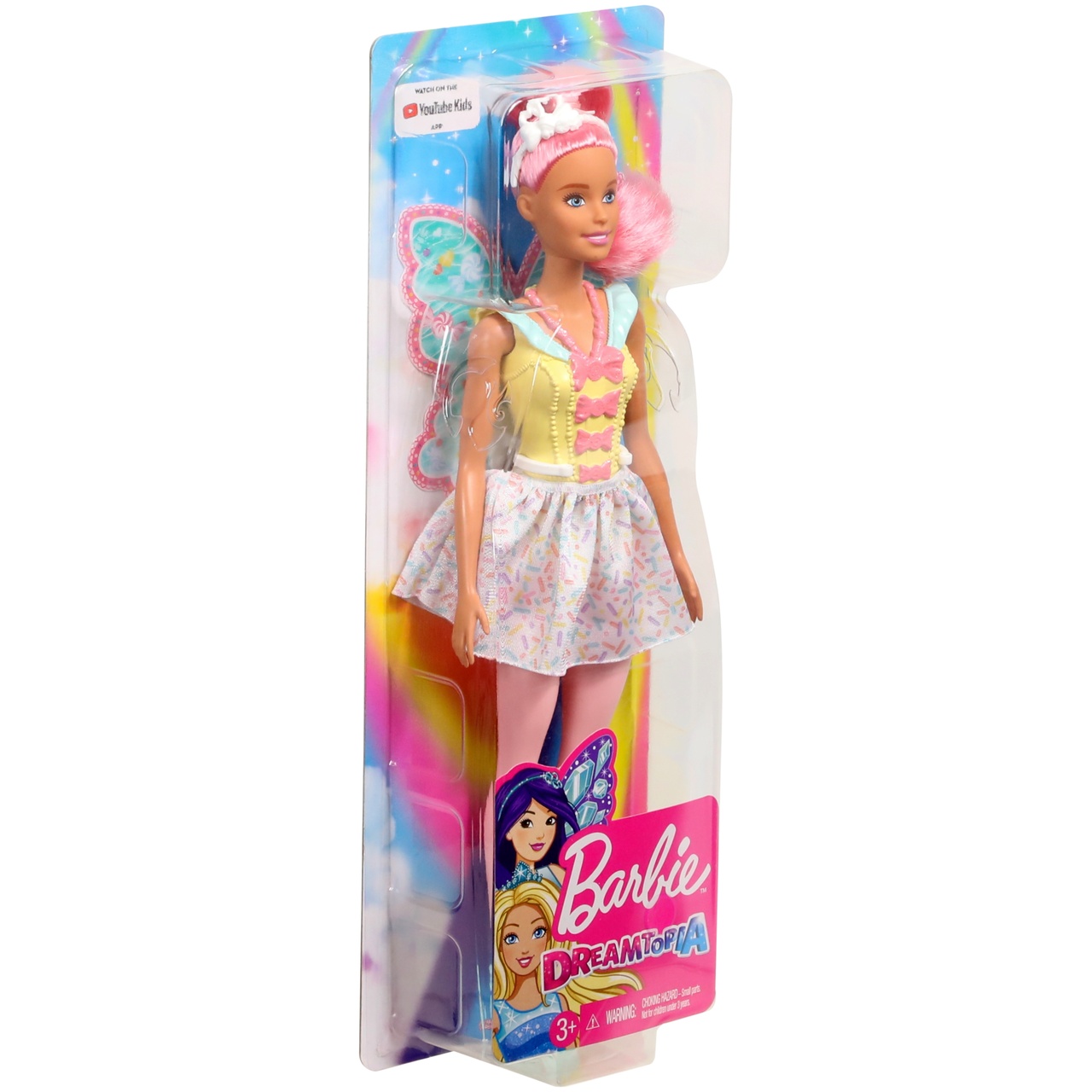Barbie Dreamtopia Peri Bebekler Beyaz, Sarı Elbiseli