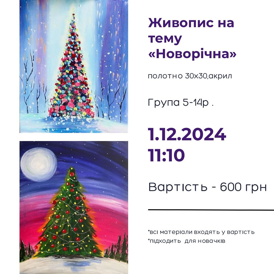 Майстер-клас з живопису для дітей "Новорічна" - фото Майстер-клас з живопису для дітей "Новорічна" - фото