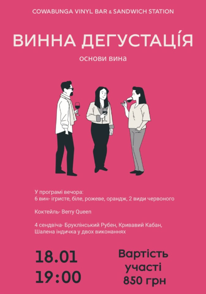 Винна дегустація "Основи вина" - фото Винна дегустація "Основи вина" - фото