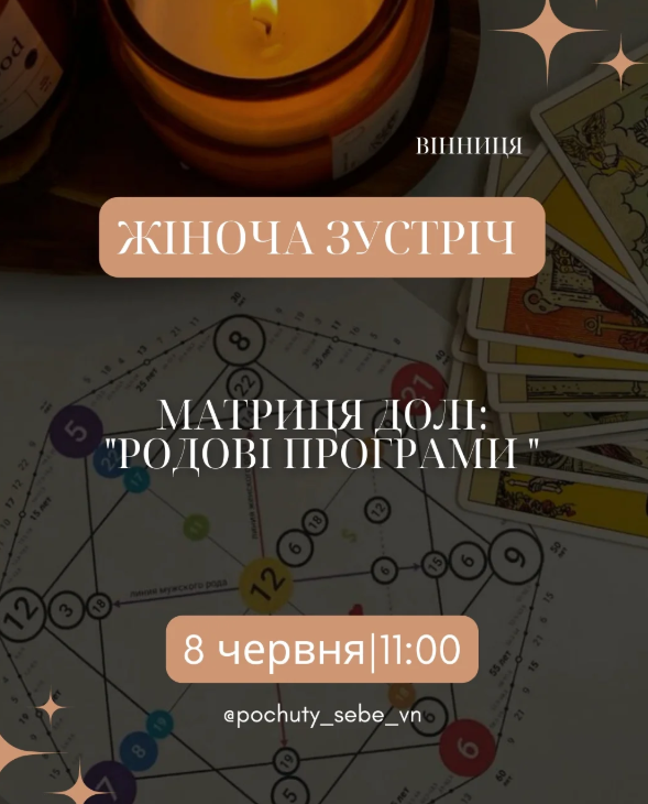 Жіноче коло "Матриця долі: Родові програми" - фото Жіноче коло "Матриця долі: Родові програми" - фото