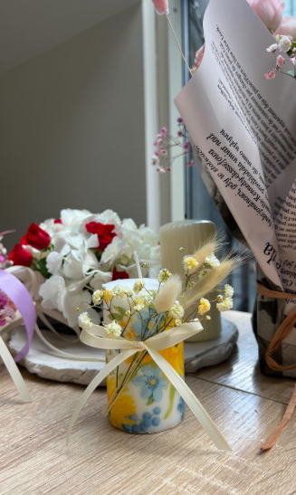 Майстер-клас "Декупаж свічки з сухоцвітами" - фото Майстер-клас "Декупаж свічки з сухоцвітами" - фото