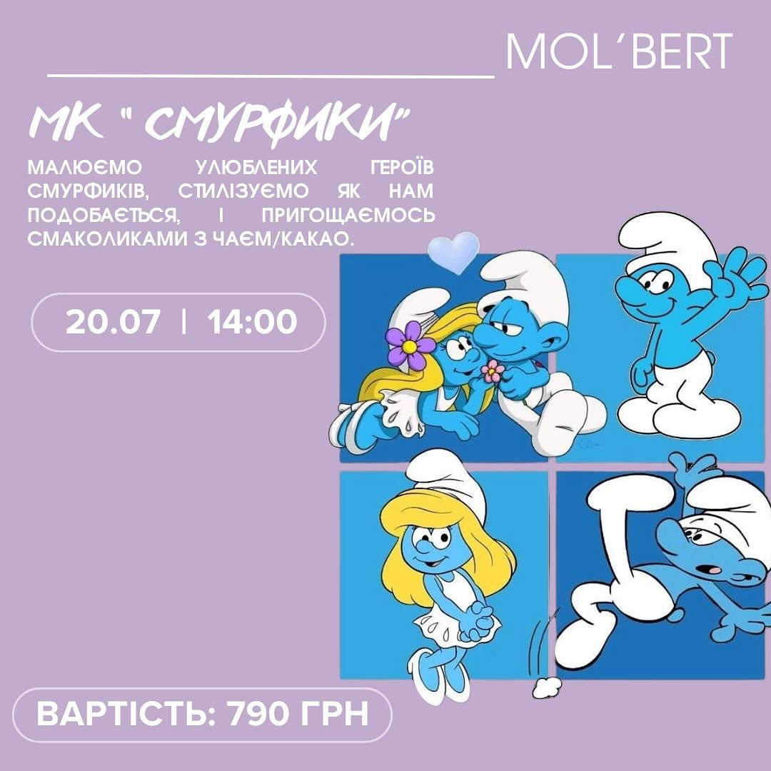 Майстер-клас з малювання для дітей "Смурфики" - фото Майстер-клас з малювання для дітей "Смурфики" - фото
