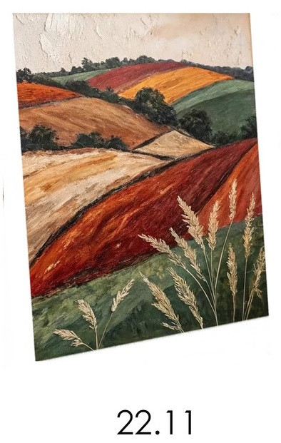 Майстер-клас з малювання "Осінні поля" - фото Майстер-клас з малювання "Осінні поля" - фото