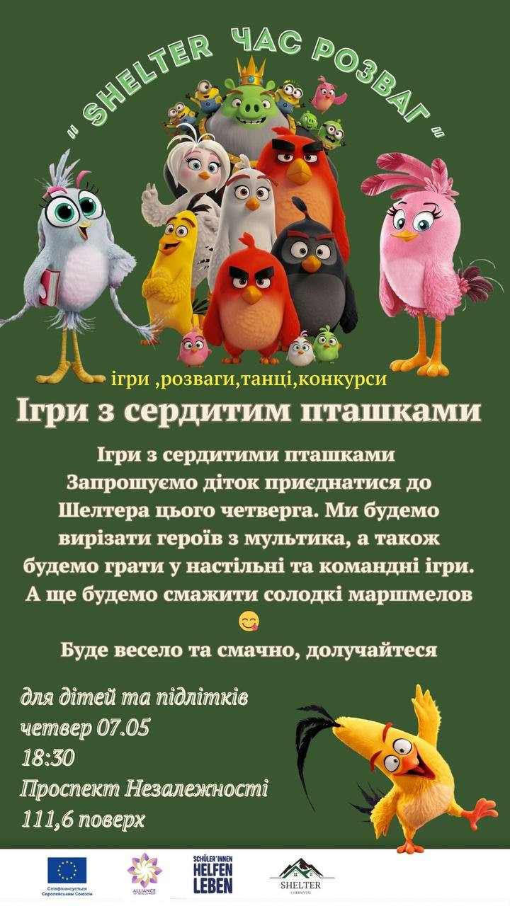 Час розваг "Ігри з сердитими пташками" - фото Час розваг "Ігри з сердитими пташками" - фото