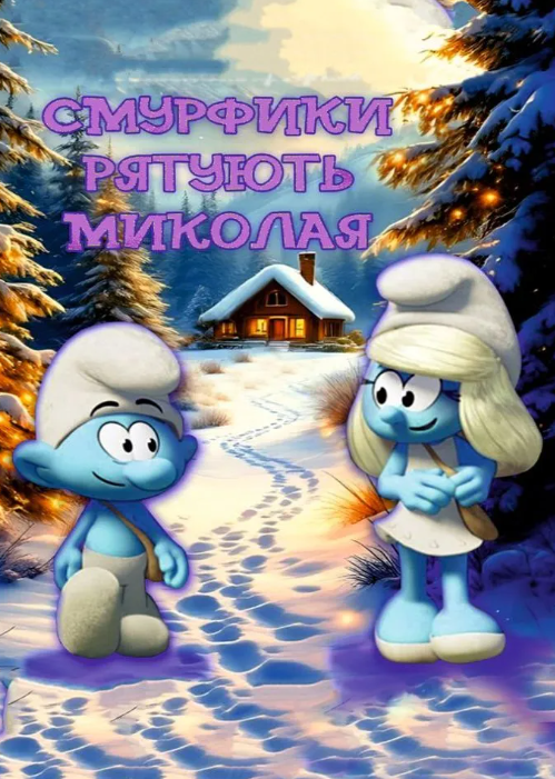 "Смурфики рятують Миколая" та "Кошеня на снігу" - фото "Смурфики рятують Миколая" та "Кошеня на снігу" - фото