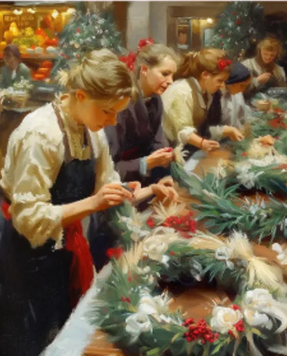 Майстер-клас "Різдвяне вінкоплетіння" - фото Майстер-клас "Різдвяне вінкоплетіння" - фото