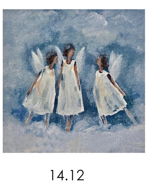 Майстер-клас з малювання "Янголятка" - фото Майстер-клас з малювання "Янголятка" - фото