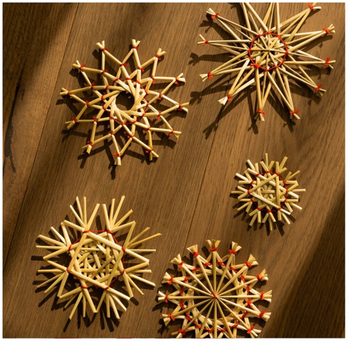 Майстер-клас "Сніжинки з соломи" - фото Майстер-клас "Сніжинки з соломи" - фото