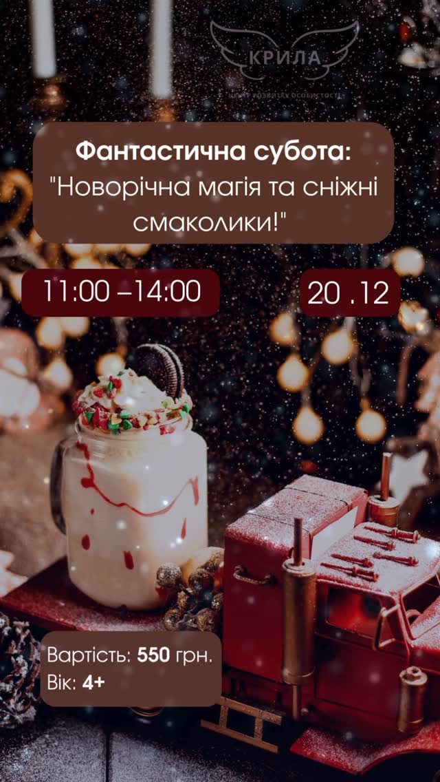 Фантастична субота "Новорічна магія та сніжні смаколики" - фото Фантастична субота "Новорічна магія та сніжні смаколики" - фото