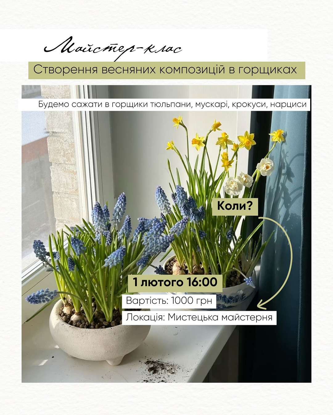 Майстер-клас з створення весняних композицій в горщиках - фото Майстер-клас з створення весняних композицій в горщиках - фото