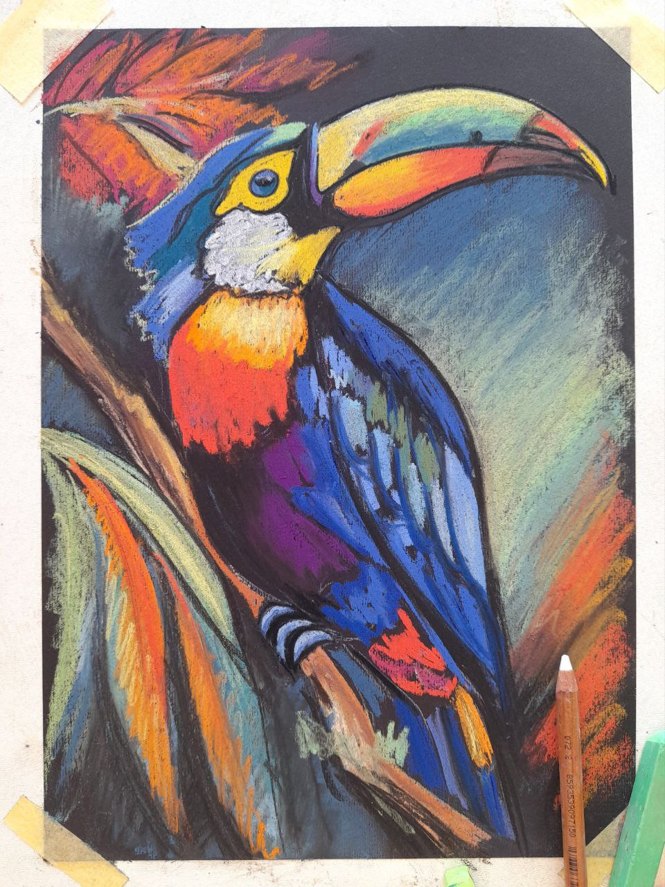 Майстер-клас для дітей з малювання екзотичної пташки