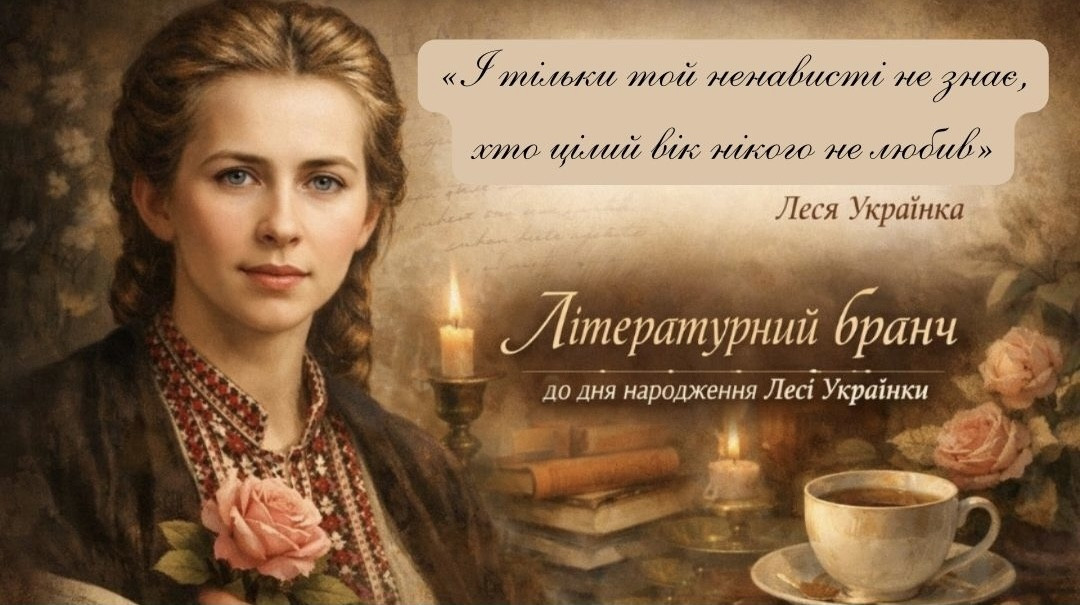 Літературний бранч з нагоди дня народження Леся Українка на тему "І тільки той ненависті не знає, хто цілий вік нікого не любив"