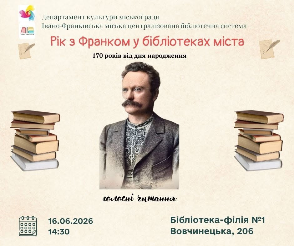Франкові читання "Рік з Франком у бібліотеках міста"