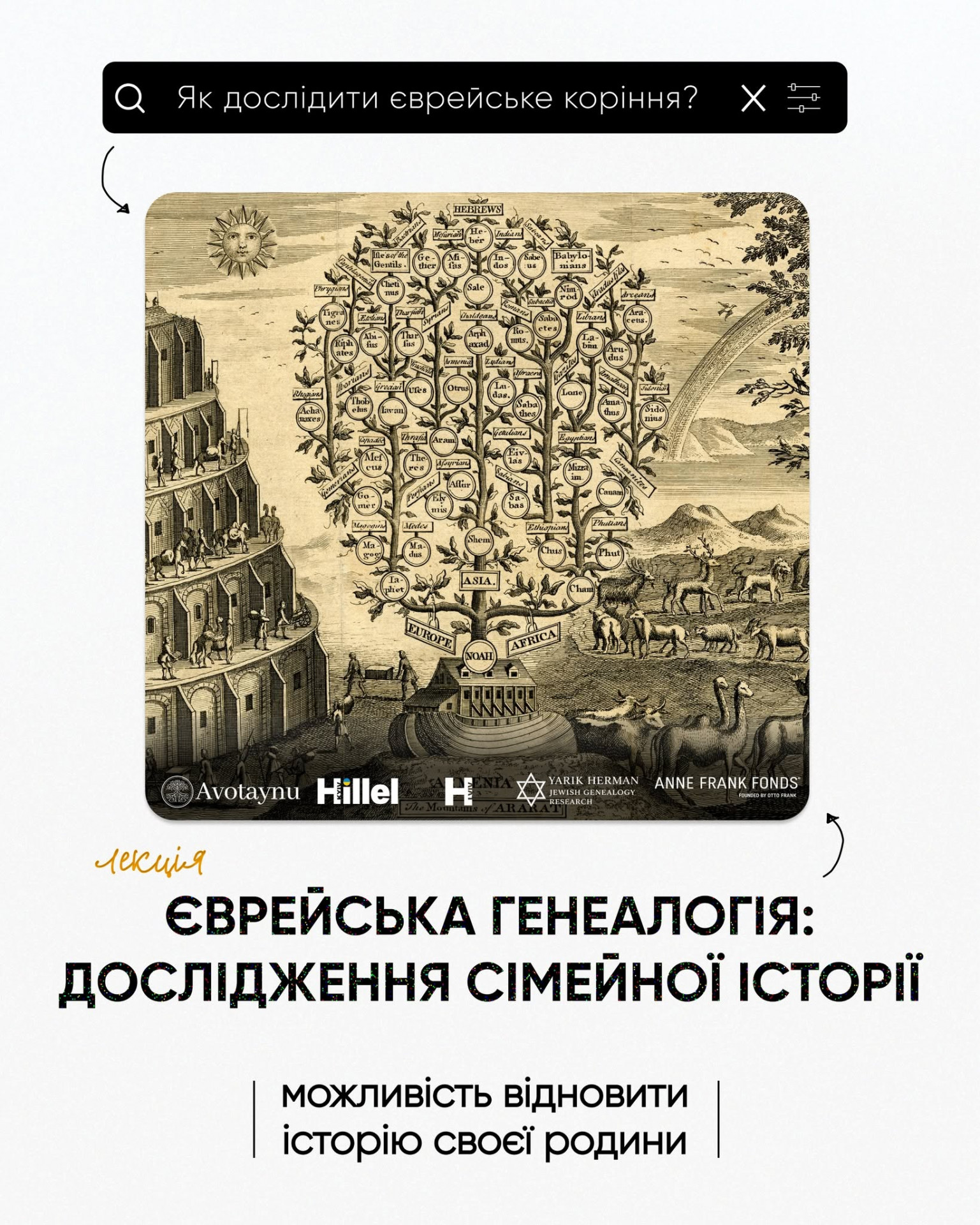 Лекція "Єврейська генеалогія: дослідження сімейної історії"