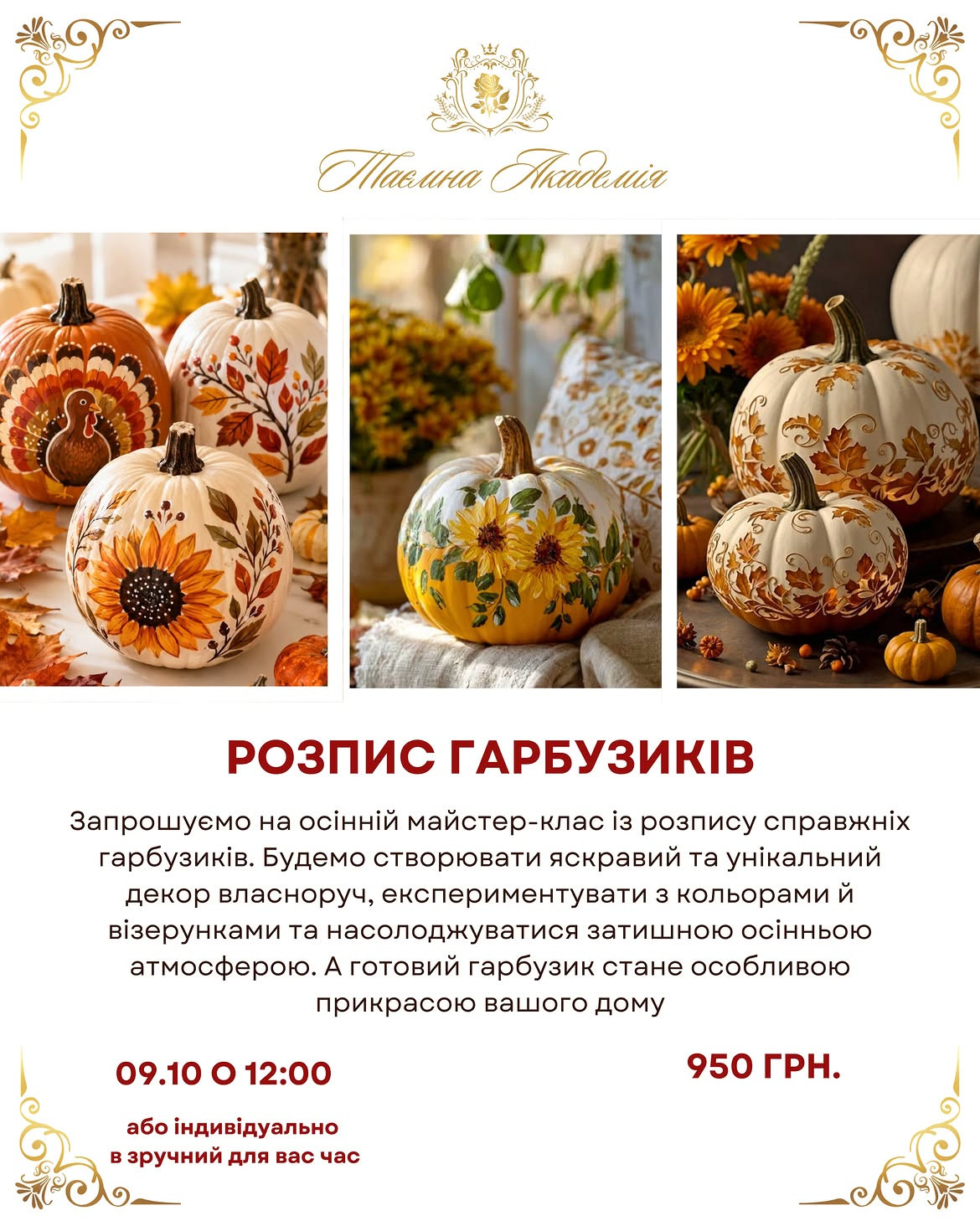 Майстер-клас "Розпис гарбузиків"