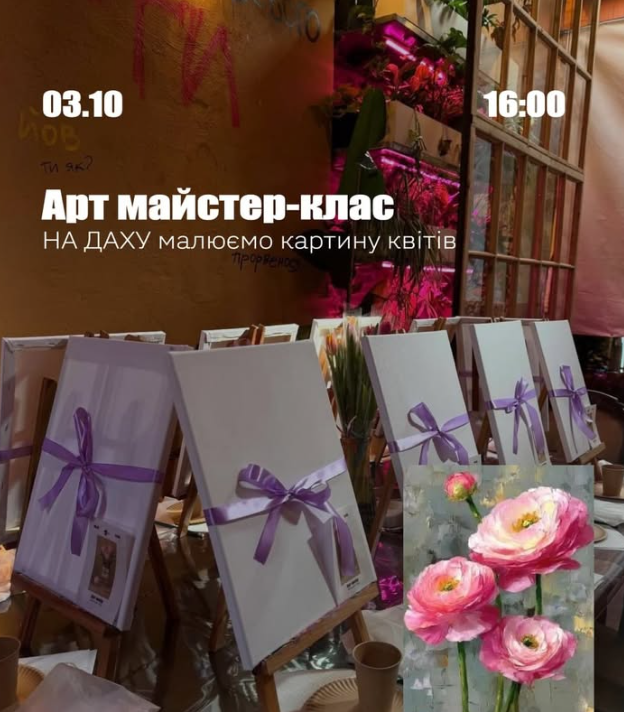 Арт майстер-клас "Картина квітів"