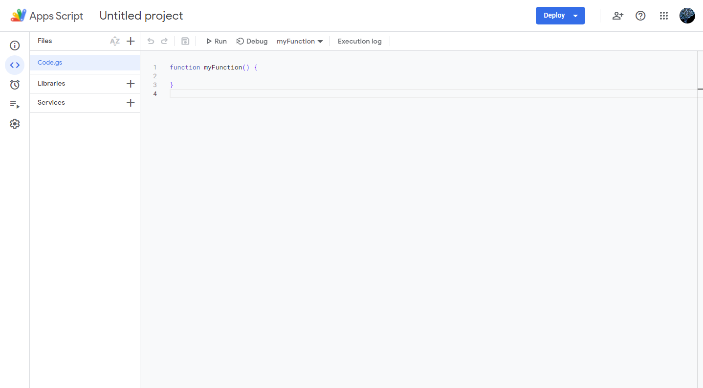 Google App Script page 